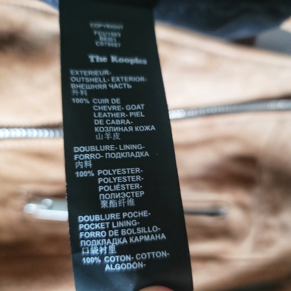 The Kooples Goat Leather Jacket in Camel size XS - Picture 4 of 6